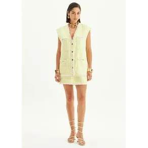 Saia Evasê Alfaiataria Verde P | OffPremium (BR)