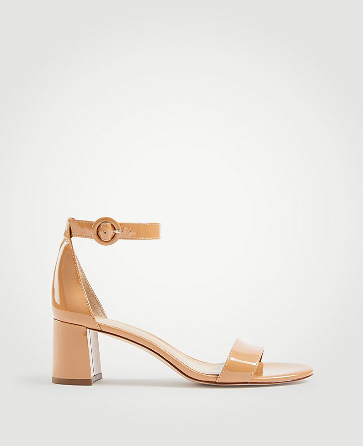 Nicole Patent Block Heel Sandals | Ann Taylor (US)
