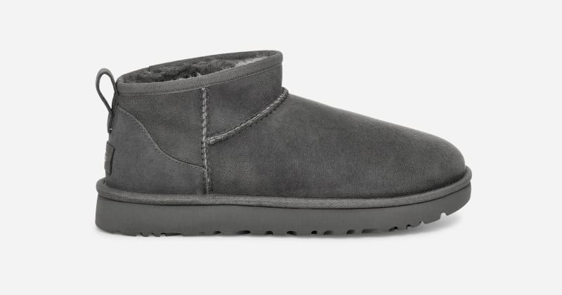 UGG Women's Classic Ultra Mini Sheepskin Classic Boots in Grey, Size 5 | UGG (US)