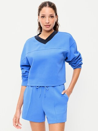 Dynamic Fleece Oversized Cropped Sweatshirt | Old Navy (US)