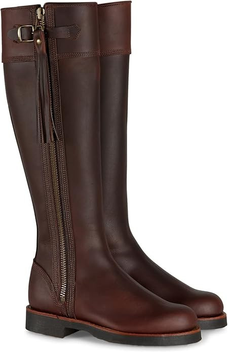 FOWT Women Cowboy Knee High Boots Low Chunky Heel Fringed Knee Boots Round Toe Side Zipper Buckle... | Amazon (US)