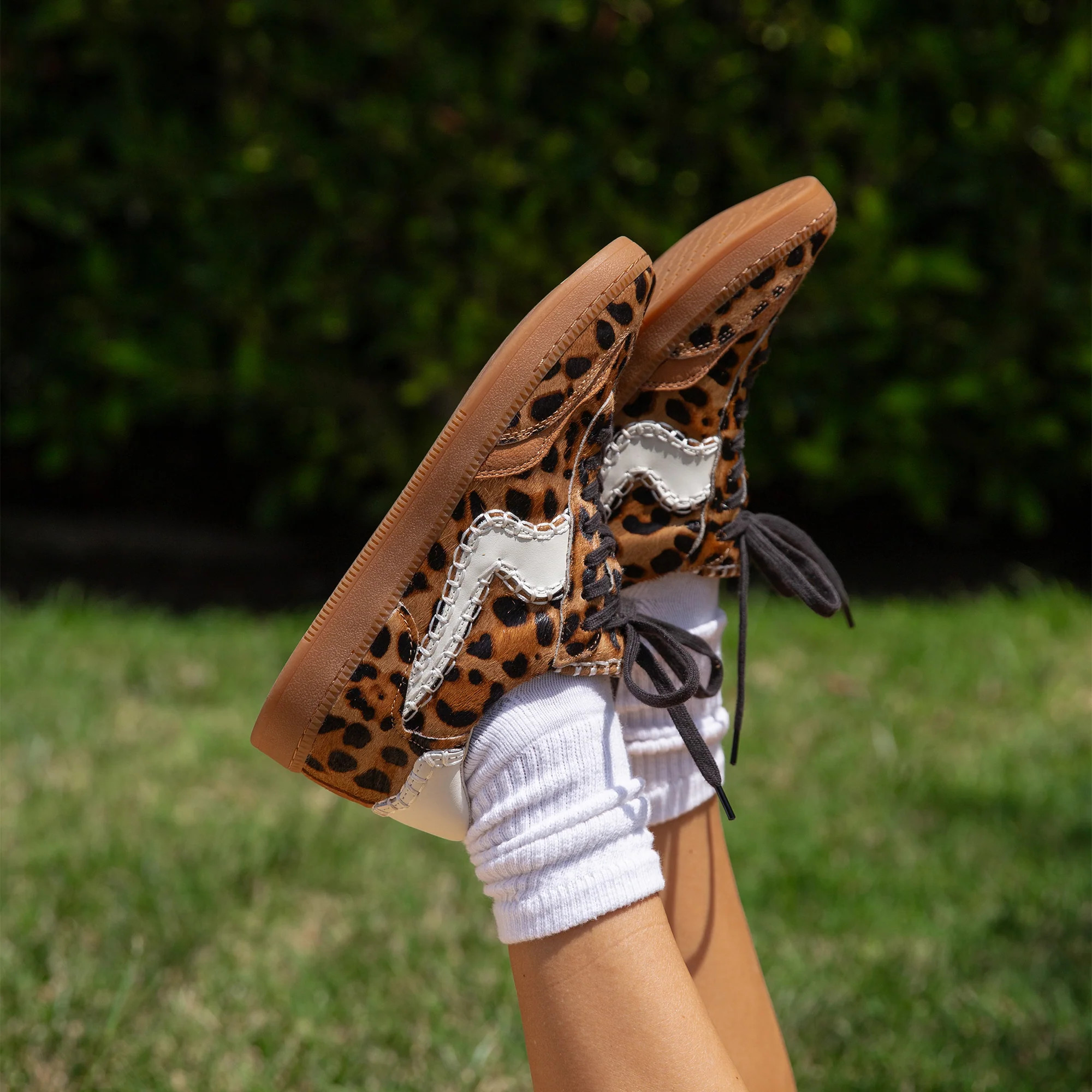 Notice Stitch Dk Leopard Calf Hair Sneakers | Dolce Vita | DolceVita.com