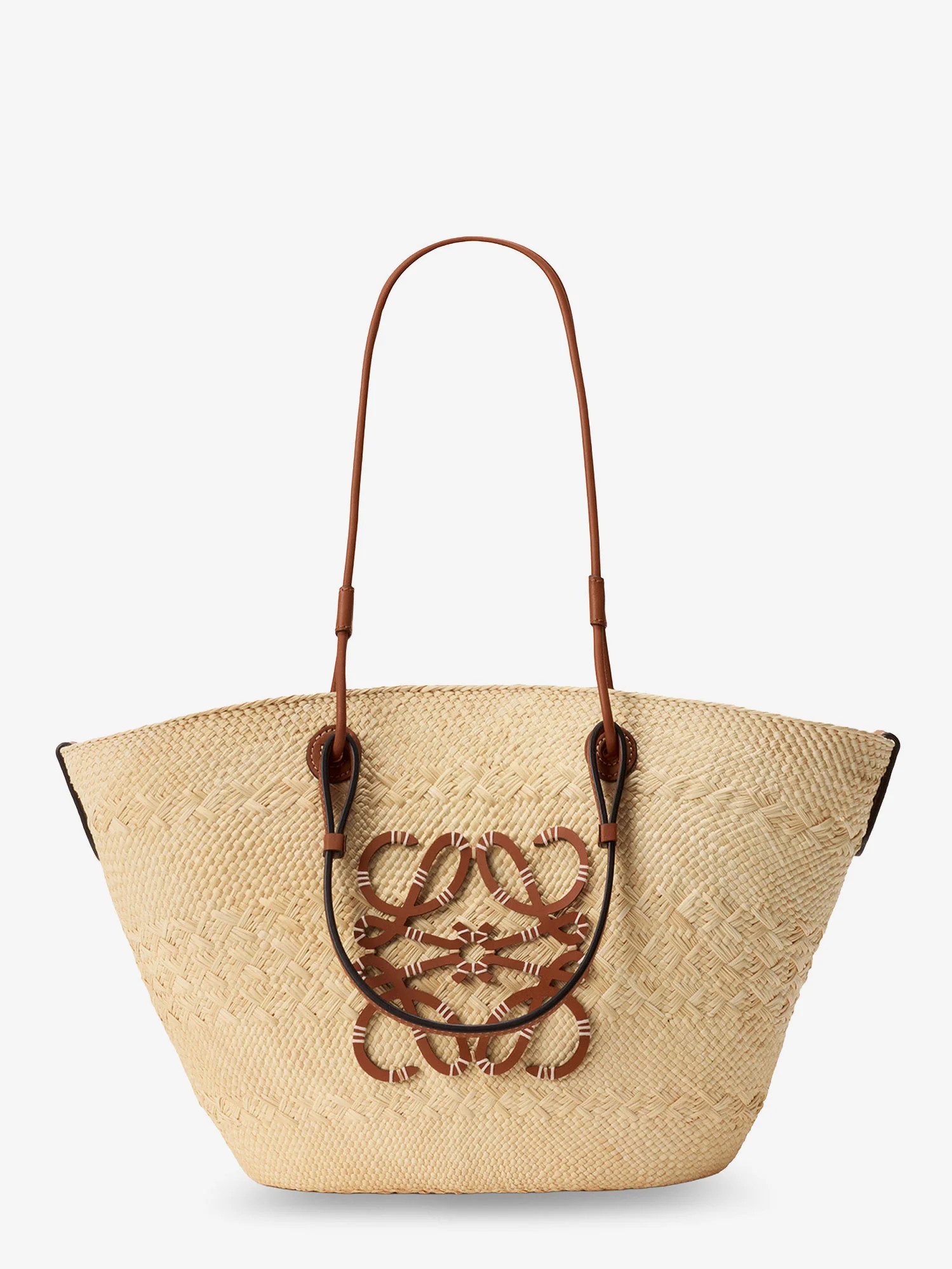 Paula's Ibiza -Anagram raffia and leather shoulder bag - LOEWE - gender_Woman | Nugnes 1920