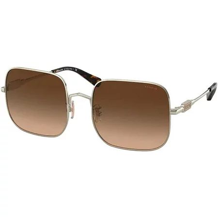 Coach HC7120 93678D 55MM Rose Gold/Navy Pink Peach Gradient Square Sunglasses for Women + BUNDLE Wit | Walmart (US)