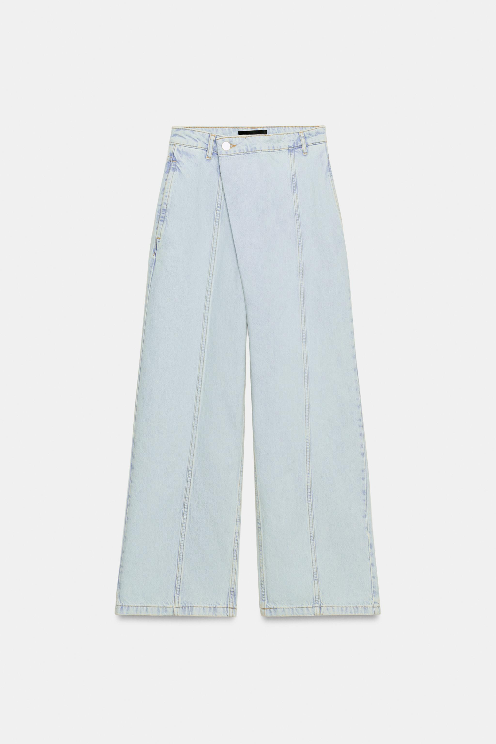 LOW RISE - STRAIGHT - CROSSED WAISTLow-rise jeans with front pockets and patch pockets at the bac... | Zara US