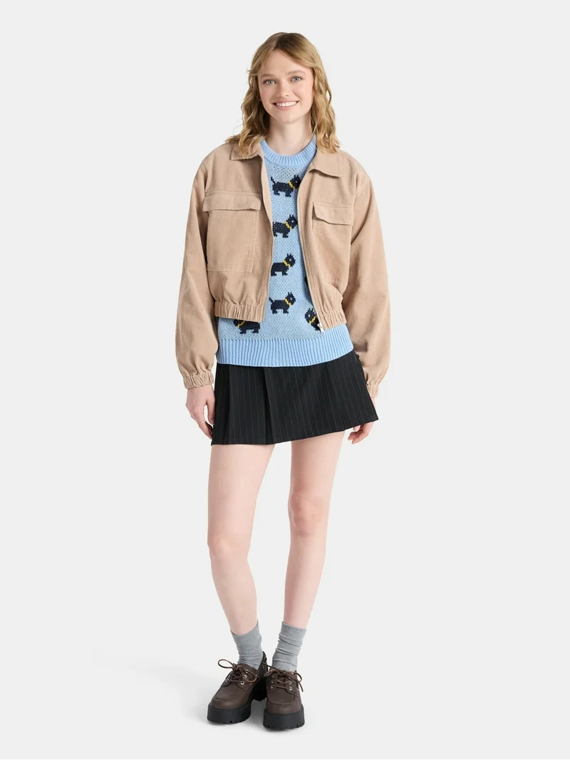 Netflix Stranger Things Scottie Dog Sweater from No Boundaries, Women's and Women’s Plus | Walmart (US)