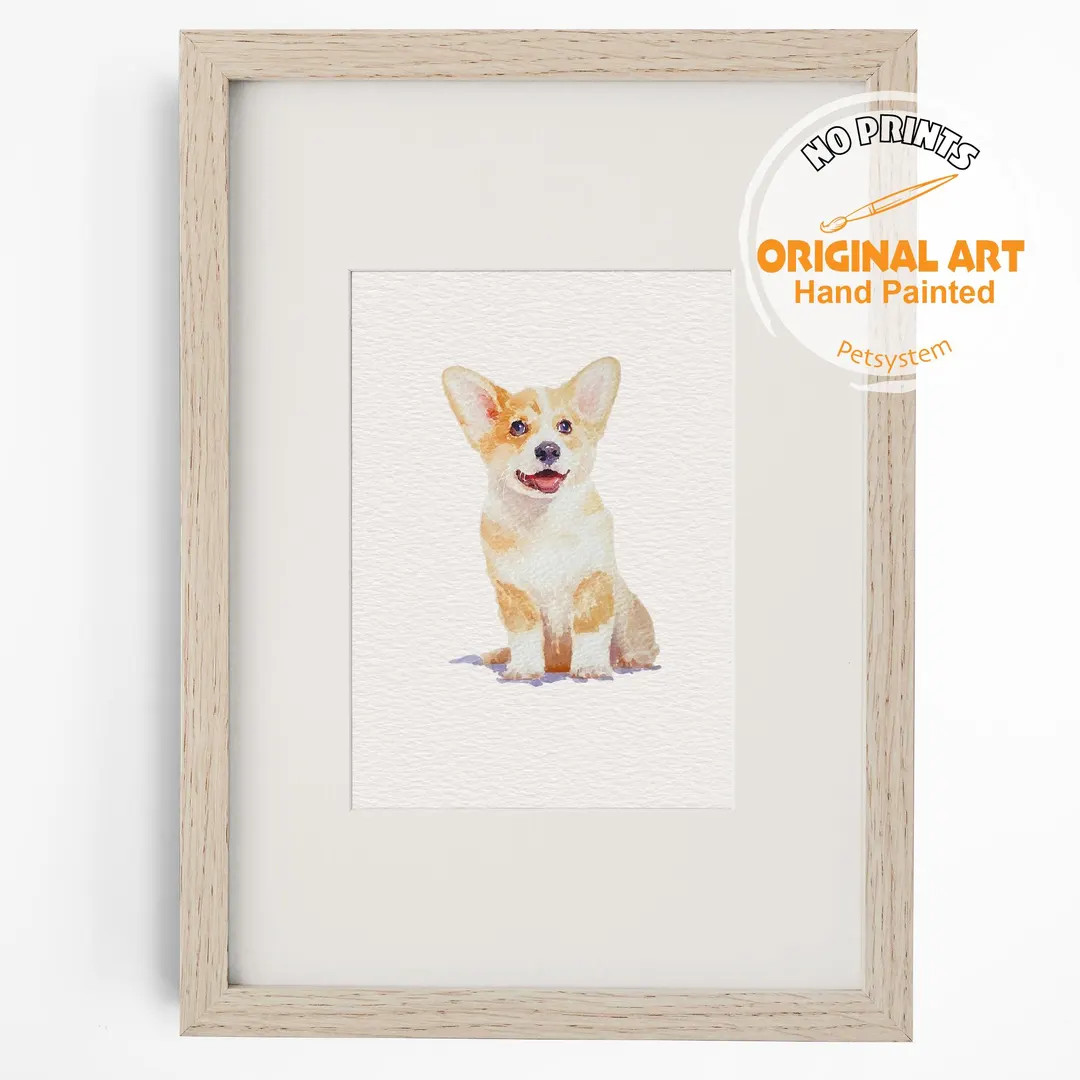 Mini Custom Watercolor Pet Portrait, Dog Portrait From Photo, Hand Painted Pet Portrait, Pet Pain... | Etsy (US)
