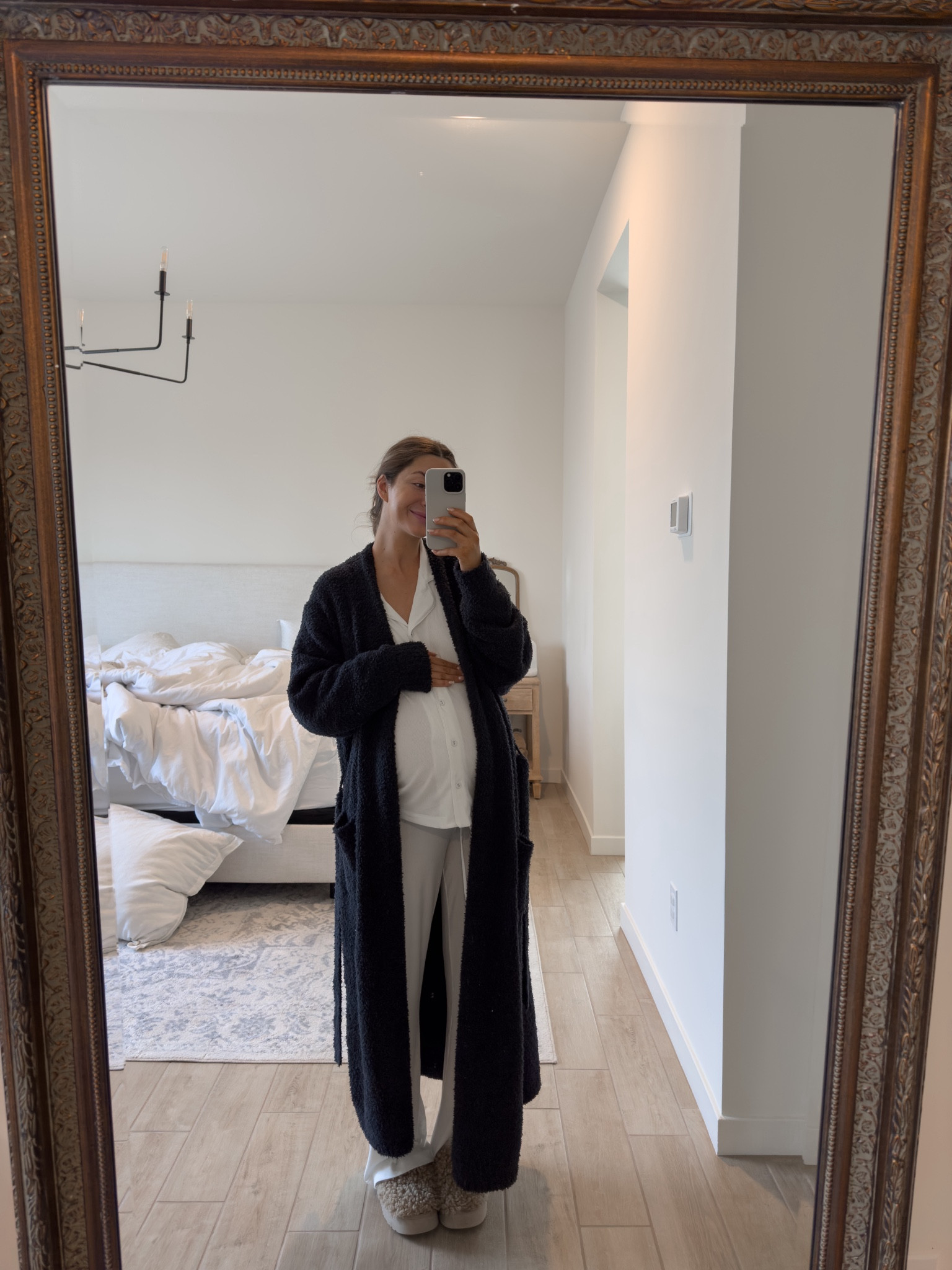 Forever living in cozies & I ain’t sad about it!!!! I like to treat postpartum as a time to splurge on cozy wear bc I’m in it all the time 🤣 I have these Jammie’s in black and brought them to the hospital with Tiegan so thought it was time to get them in white & bring them to the hospital for next baby! 👏🏽 the fit and feel is unmatched! They’ll be your favs 

#LTKBump