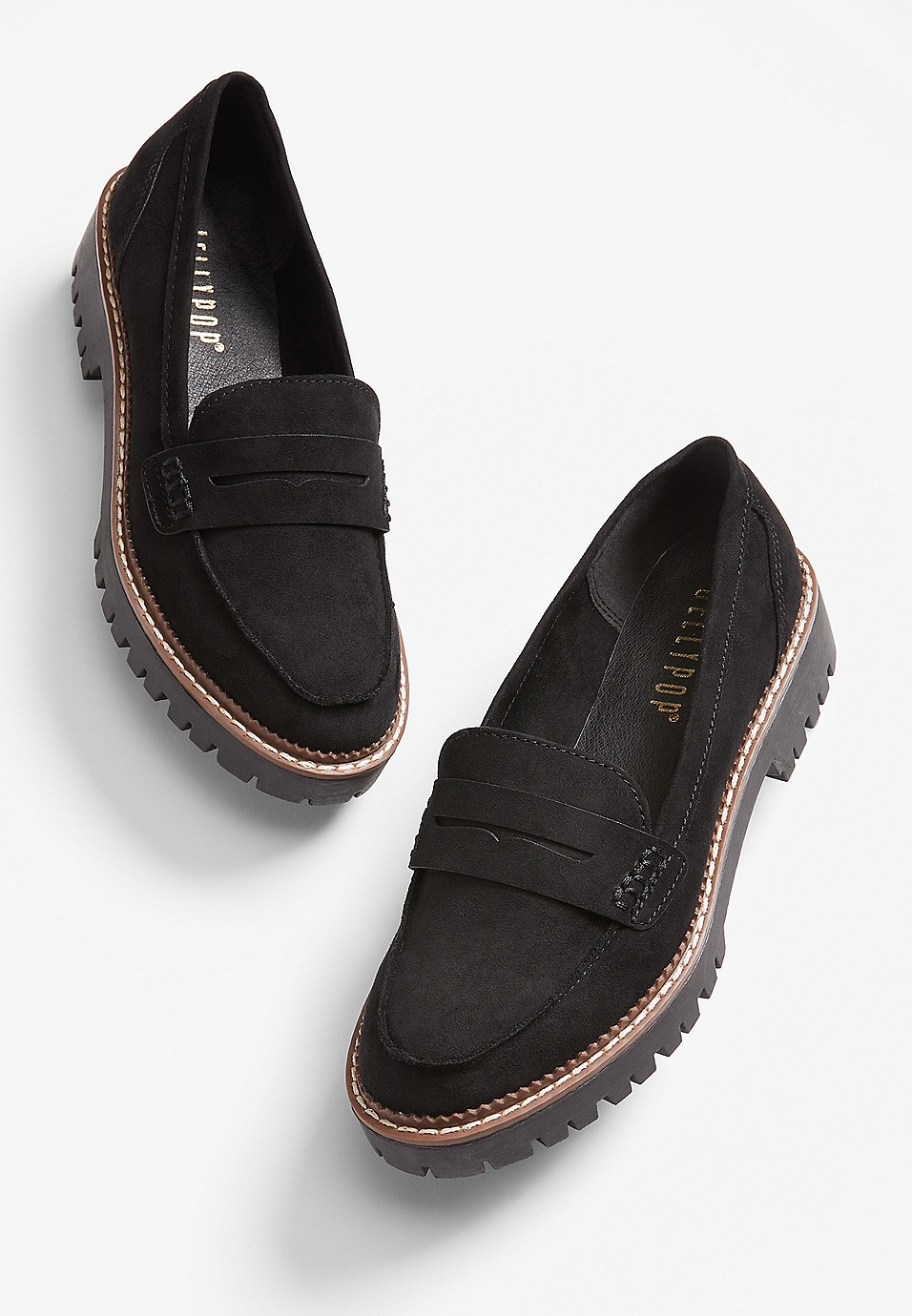 Paris Black Mini Lug Loafer | Maurices