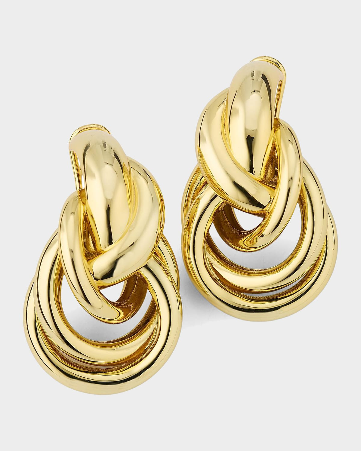 Genevieve 14K-Gold-Plated Knot Stud Earrings | Neiman Marcus