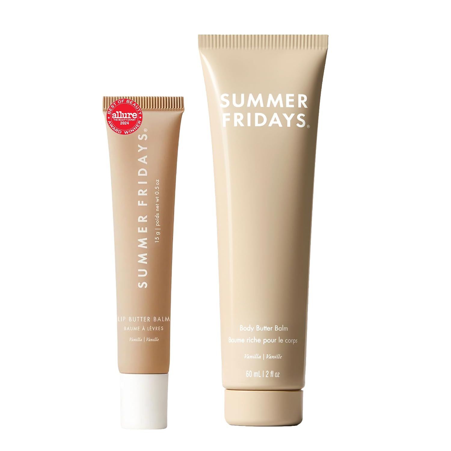 Summer Fridays Vanilla Lip Butter Balm & Mini Body Butter Gift Set Duo | Amazon (US)