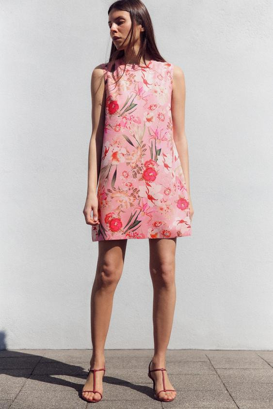 FLORAL PRINT KNIT DRESS | Zara US