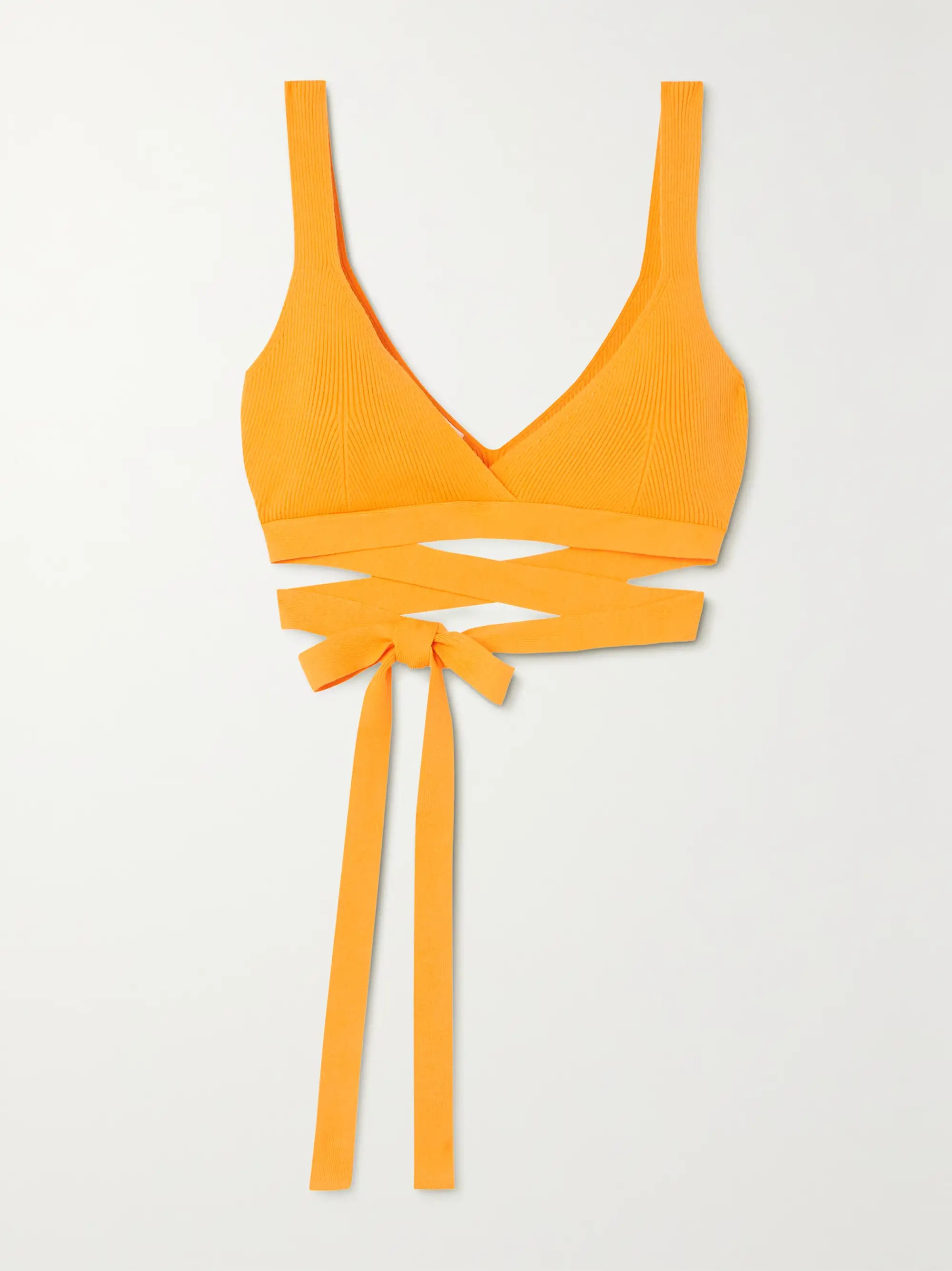 Theda tie-detailed ribbed-knit bralette | NET-A-PORTER (UK & EU)