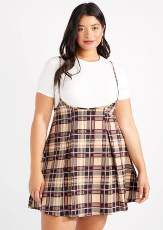 Plus 2-Piece Taupe Skirtall T-Shirt Dress | rue21