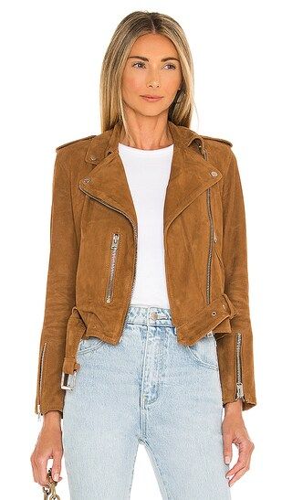 Suede Balfern Biker in Rust Brown | Revolve Clothing (Global)