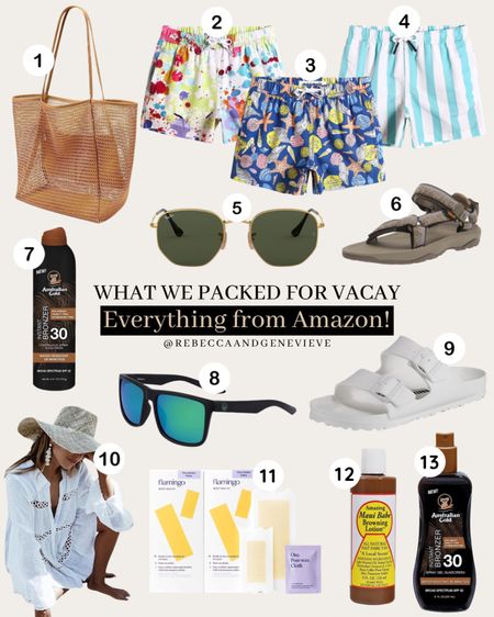 What we packed for our vacations to Mexico ☀️
-
sunglasses. swim trunks. kids swimsuit. sandals. sunblock. tanning lotion. bronzer. waxing kit. beach bag. beach tote. Amazon finds. Amazon deals. 

#LTKunder50 #LTKtravel #LTKSeasonal