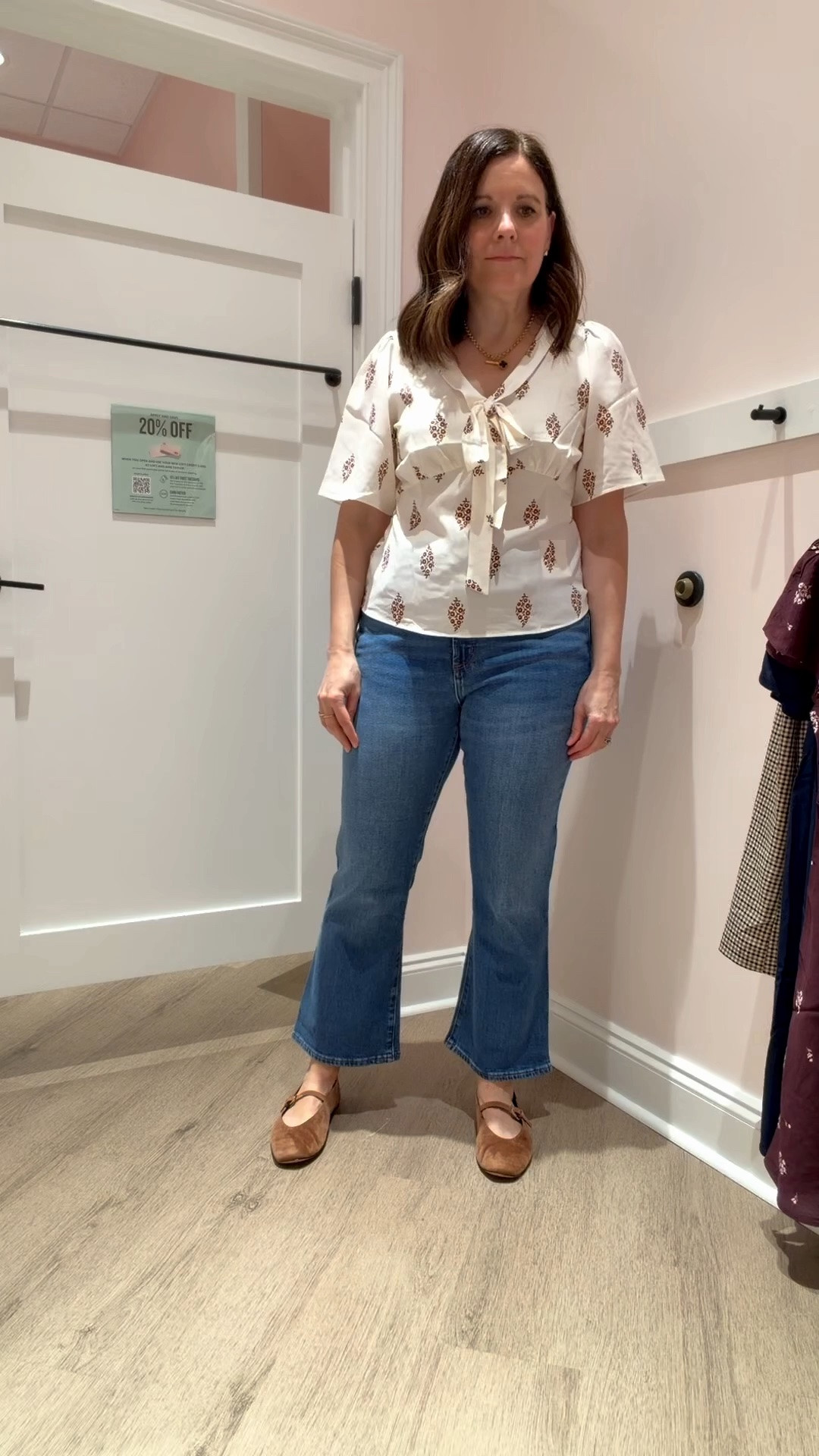 This came home. Love the cognac brown print and the longer short sleeves. It has a side zip and seaming under the bust. I’m in my true size small.
Rivete curvy kick crop jeans fit TTS.

#LTKOver40 #LTKSaleAlert #LTKMidsize