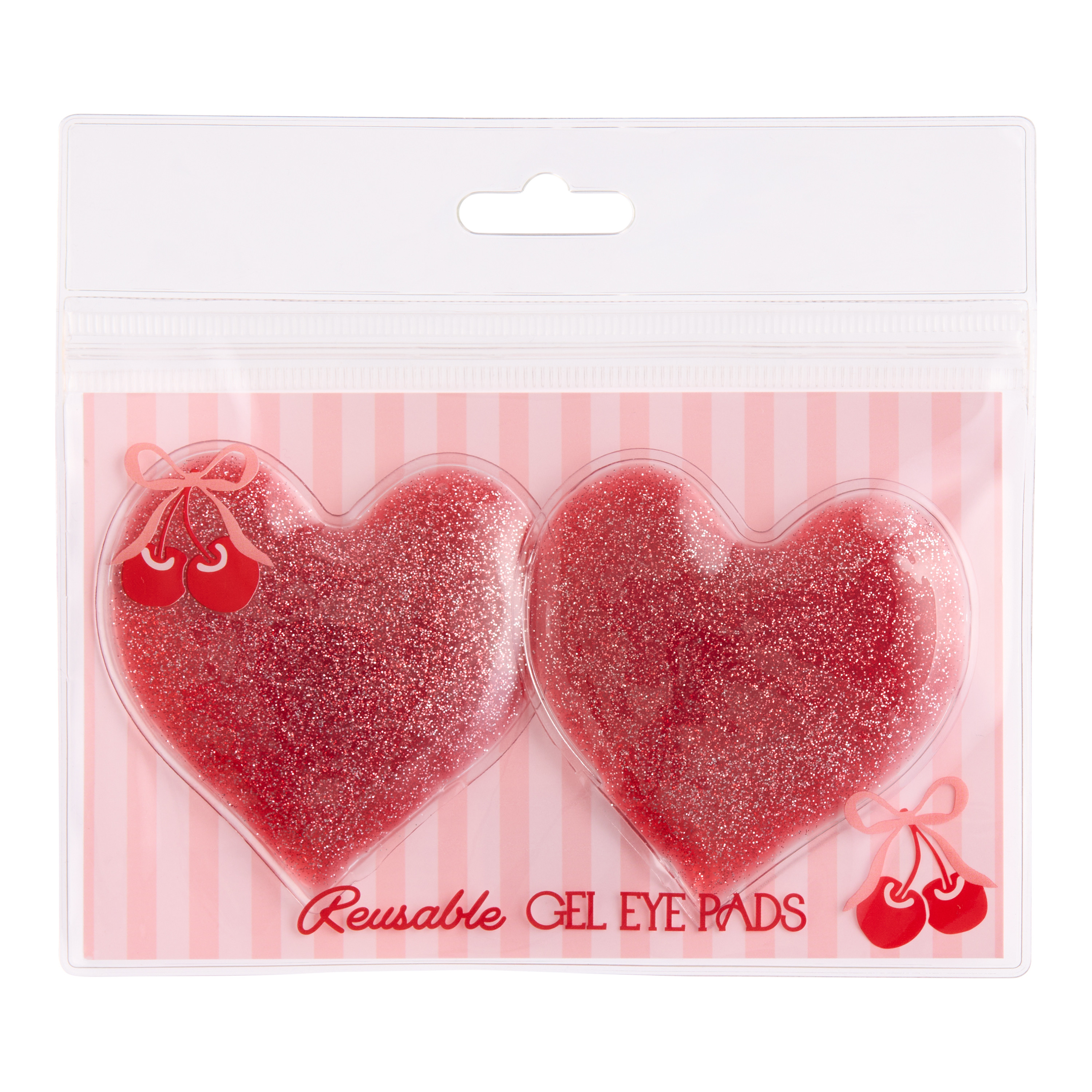 Red Sparkle Heart Reusable Gel Eye Masks 2 Pack | World Market