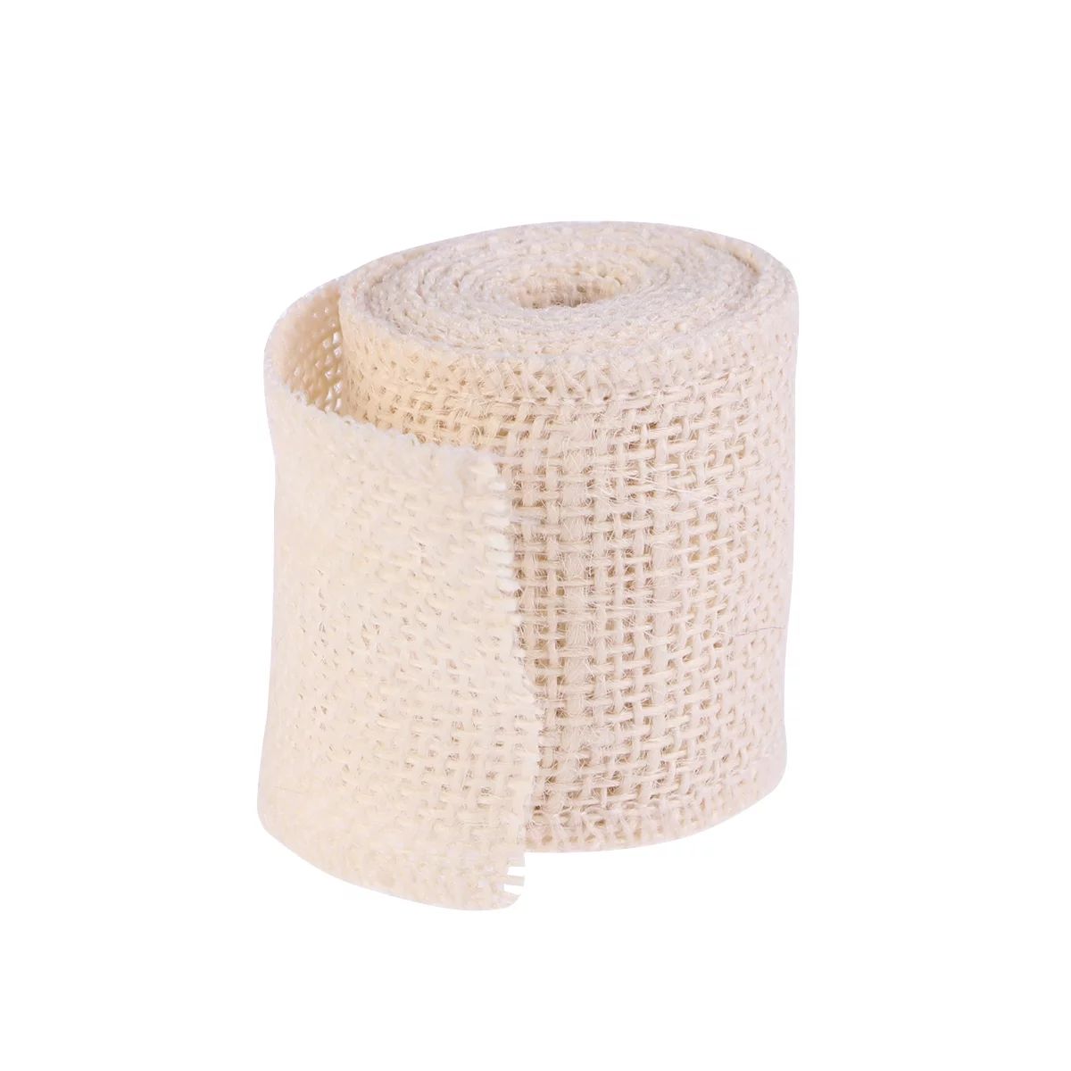 HOMEMAXS 2M Jute Burlap Ribbon Roll for Christmas Decoration (Cream) - Walmart.com | Walmart (US)