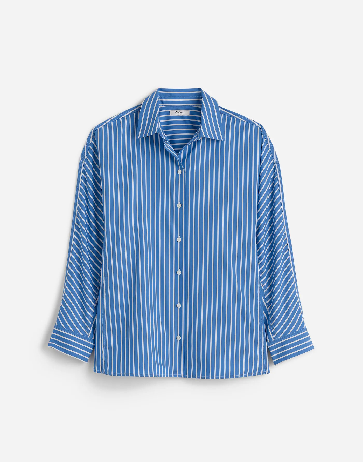 Poplin Oversized Long Button-Up Shirt | Madewell | Madewell