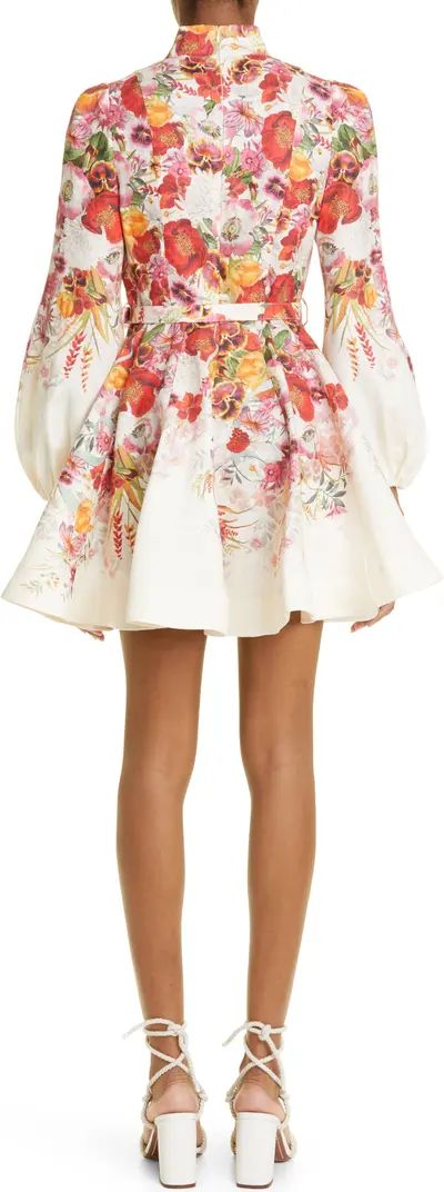 Wonderland Floral Long Sleeve Linen Dress | Nordstrom