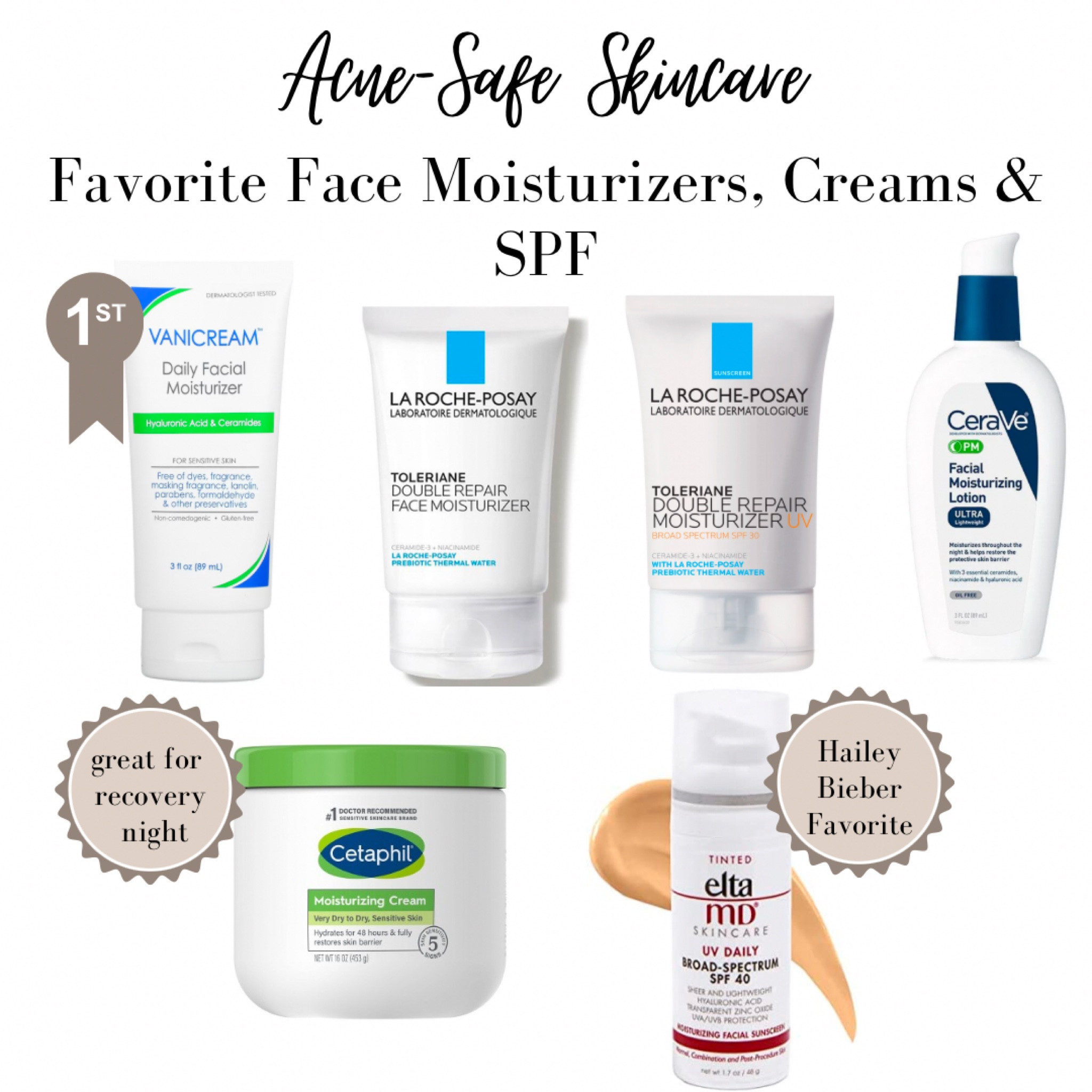 Non pore clogging skincare, acne safe skincare, acne safe moisturizers, clean skincare, acne safe SPF, Hailey Bieber tinted SPF

#LTKFind #LTKbeauty #LTKunder50