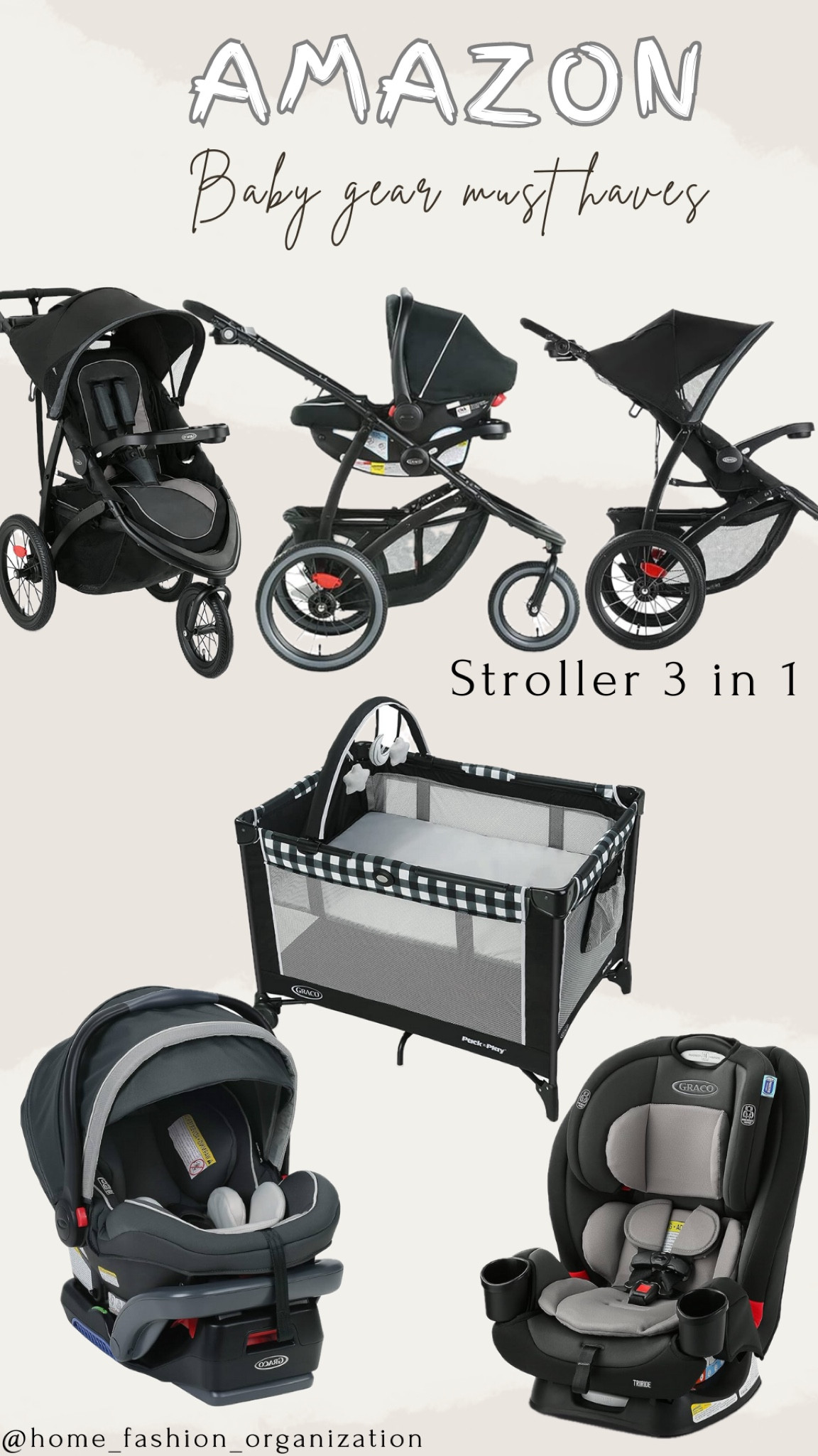 Baby gear must have Amazon - graco stroller 3 wheels - stroller 3 in 1 - pack and play graco - car seat - car seat 3 in 1

#LTKKids #LTKGiftGuide #LTKBaby