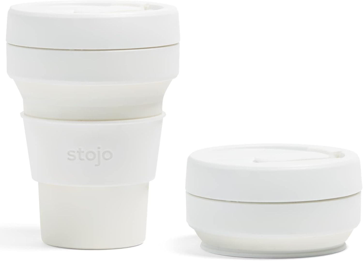 STOJO Collapsible Travel Cup - Quartz, 12oz / 355ml - Reusable To-Go Pocket Size Silicone Cup for... | Amazon (US)
