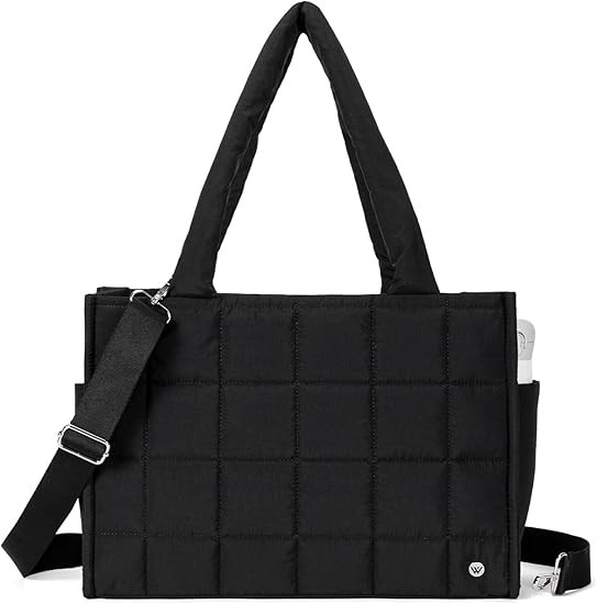 WESTBRONCO Puffer Crossbody bags for Women Puffy Quilted Tote Handbags Nylon Weekender Overnight ... | Amazon (US)