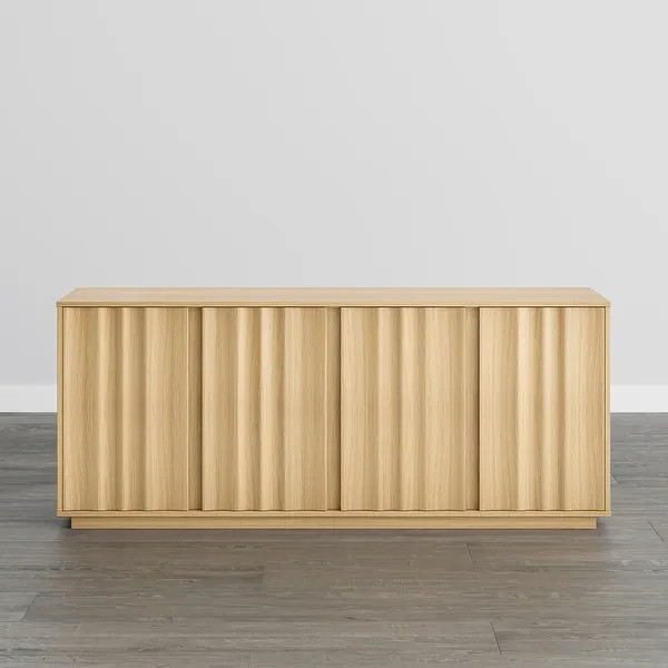 Spruce & Spring Fluted Sideboard Buffet Cabinet | Bed Bath & Beyond