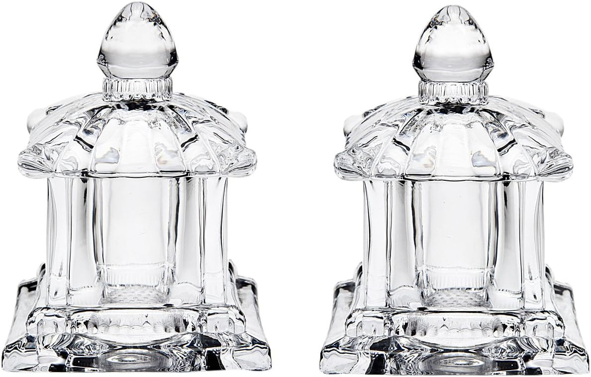 Godinger Salt and Pepper Shaker Set Tabletop Set, Pagoda Collection, Decorative Crystal Design, P... | Amazon (US)