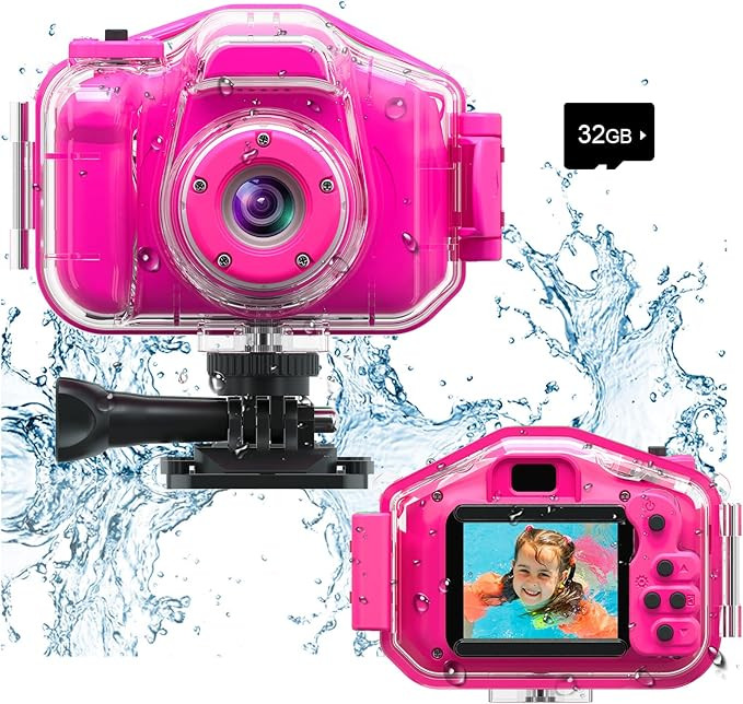 Agoigo Kids Waterproof Camera - Children Underwater HD Video Digital Camcorder, Portable Travel T... | Amazon (US)