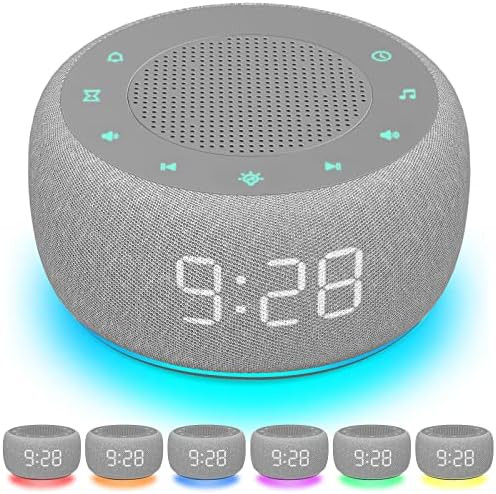 Amazon.com: Buffbee Sound Machine & Alarm Clock 2-in-1, 18 Soothing Sound, 7 Night Light, Sleep T... | Amazon (US)