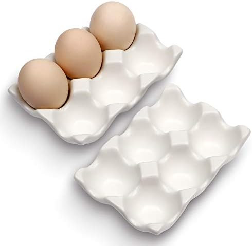 6 Cups Egg Tray Serveware, Eggs Dispenser, Egg Holder Set Kitchen Restaurant Fridge Storage Decor... | Amazon (US)
