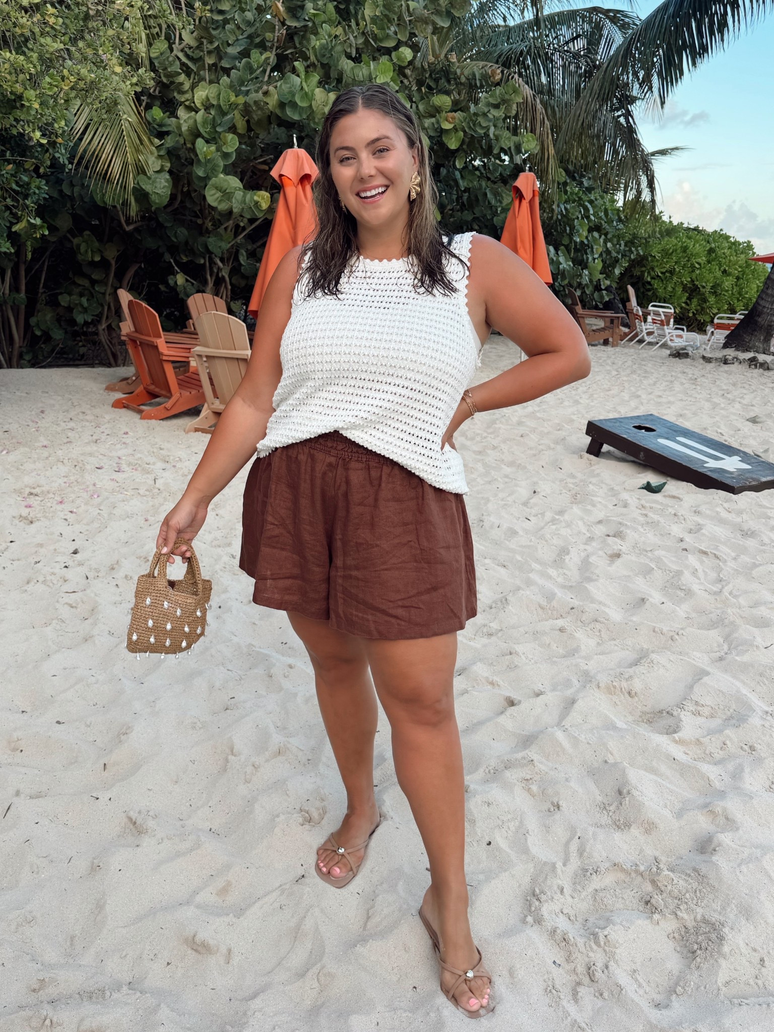These shorts are on repeat this summer! Wearing size 2X in shorts, XXL Tall in top. Sharing similar styles. Use CARALYNFS15 at EBY. 

#LTKPlusSize #LTKSeasonal #LTKStyleTip