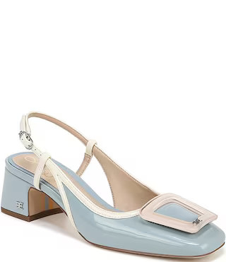 Tracie Patent Buckle Detail Slingback Pumps | Dillard's