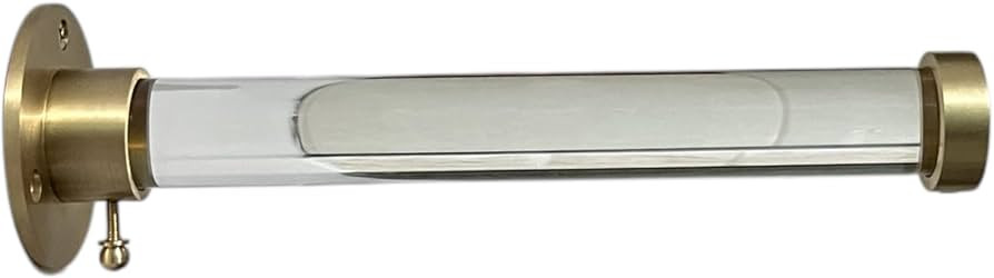 Handmade 8-Inch Brass Lucite Bar with Hook \u2013 Satin Brass Finish, Modern Wall Hook, Decorativ... | Amazon (US)