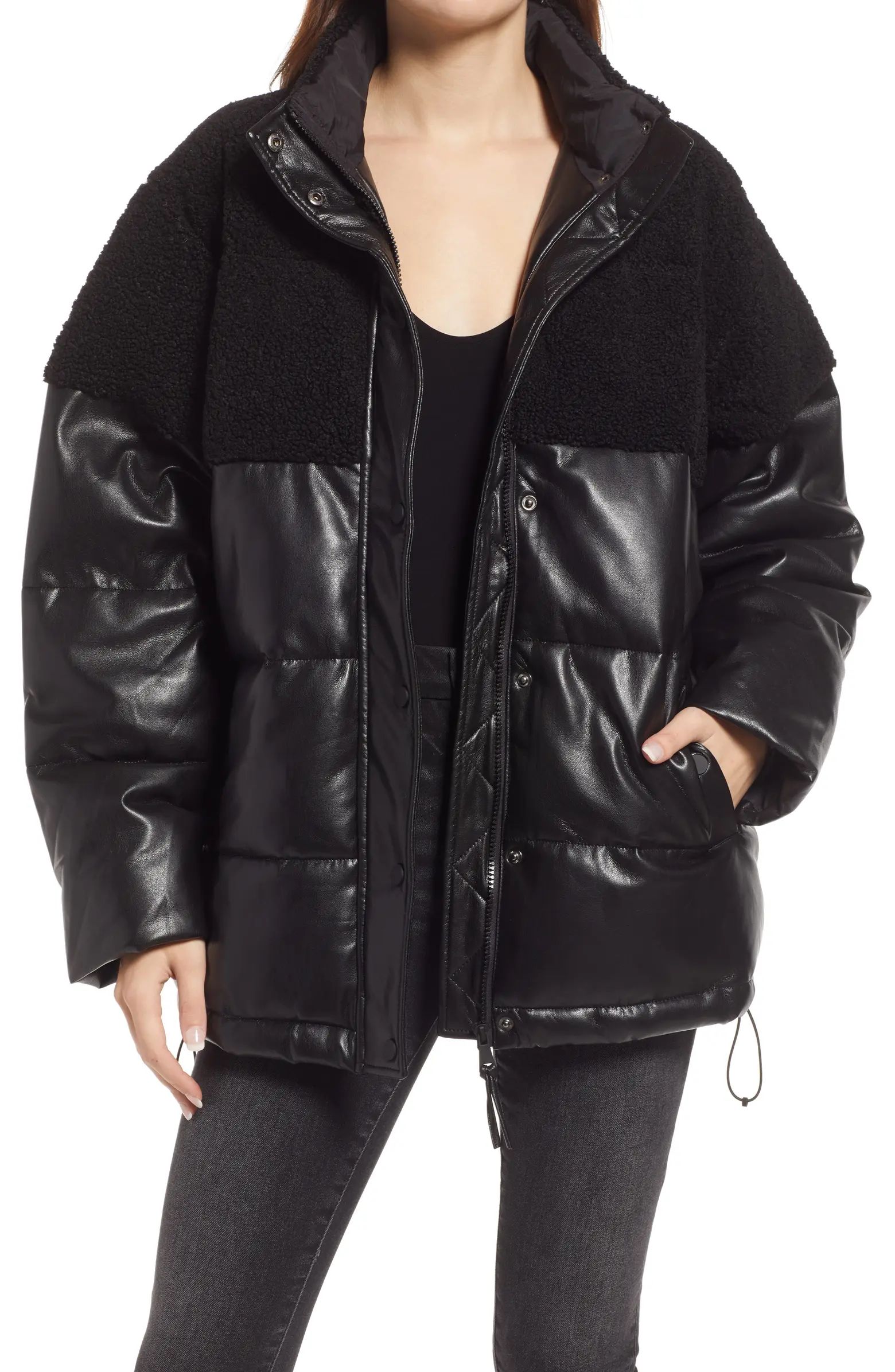 Faux Shearling Puffer Jacket | Nordstrom