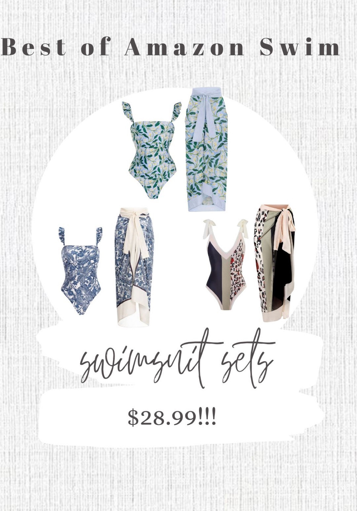 Amazon swimsuit sets that are STUNNING! These one piece swimsuits look so high end & come in a set with a matching sarong coverup! 😍 currently only $28.99 & quality + fit is great!!! Adjustable straps, full booty coverage & good support up top!! 

#ltkfind #ltkswim amazon finds, swimsuits coverups, affordable swimwear, resort wear, vacation outfits. 

#LTKSeasonal #LTKswim #LTKtravel