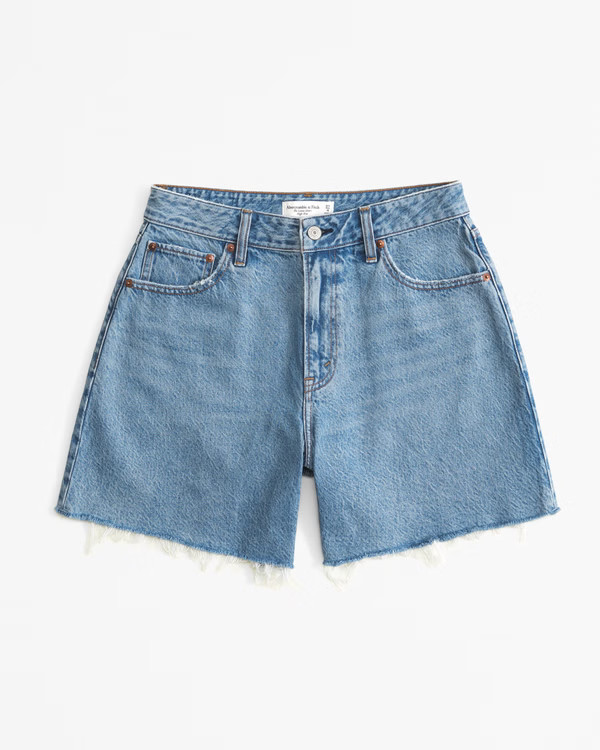 Women's Curve Love High Rise Loose Short | Women's Bottoms | Abercrombie.com | Abercrombie & Fitch (US)