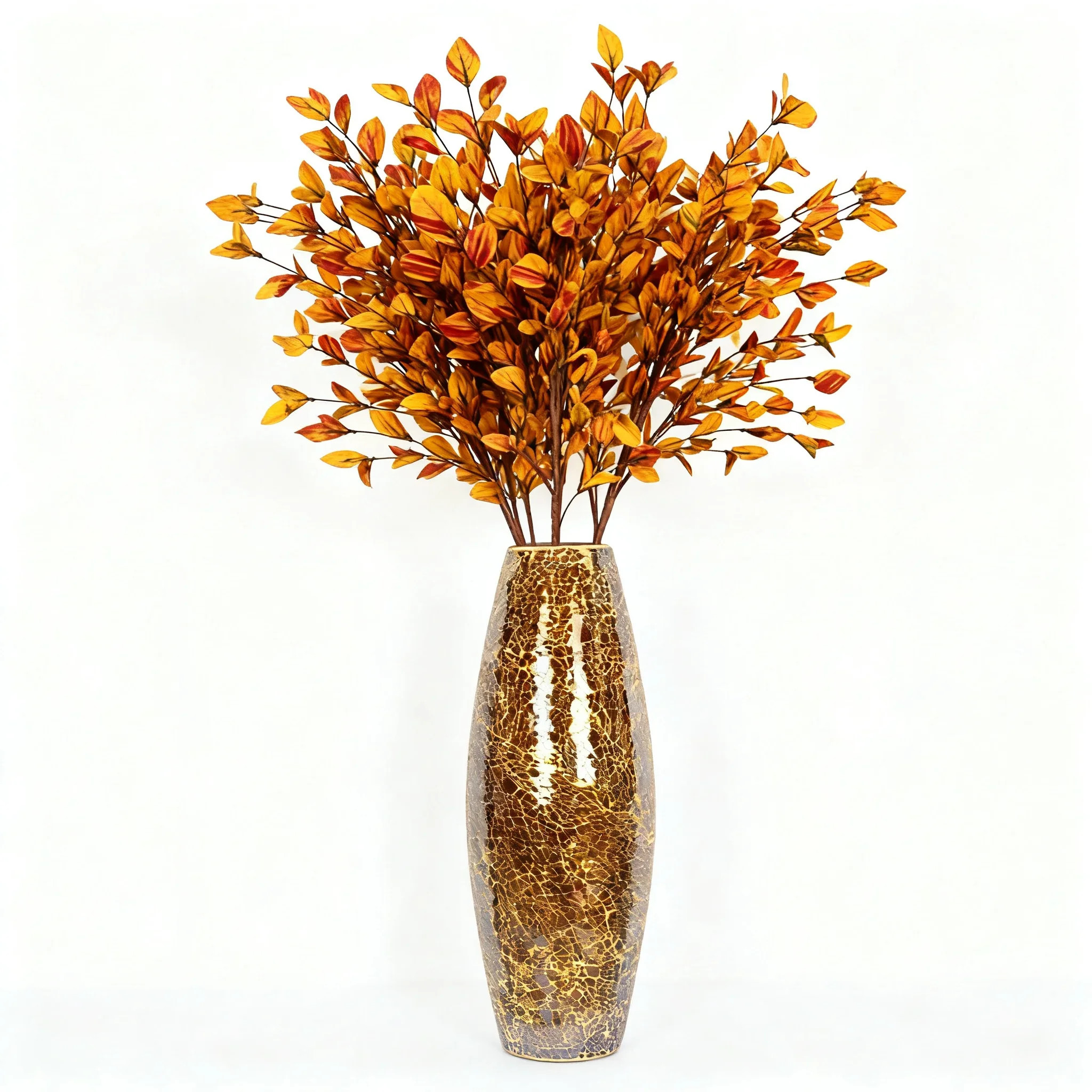 36" Artificial Fall Bulk Thin Willow Leaf Bouquet Multiple Long Faux Seasonal Foliage Sprays Vase Filler Farmhouse Coffee Table Harvest Wedding Backdr | Wayfair North America