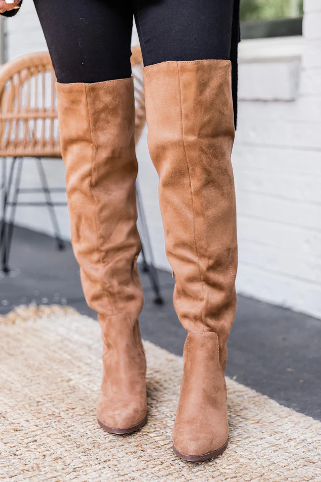 Maureen Brown Tall Suede Boots | The Pink Lily Boutique