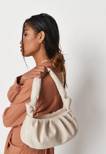 Cream Knot Detail Pouch Shoulder Bag | Missguided (US & CA)