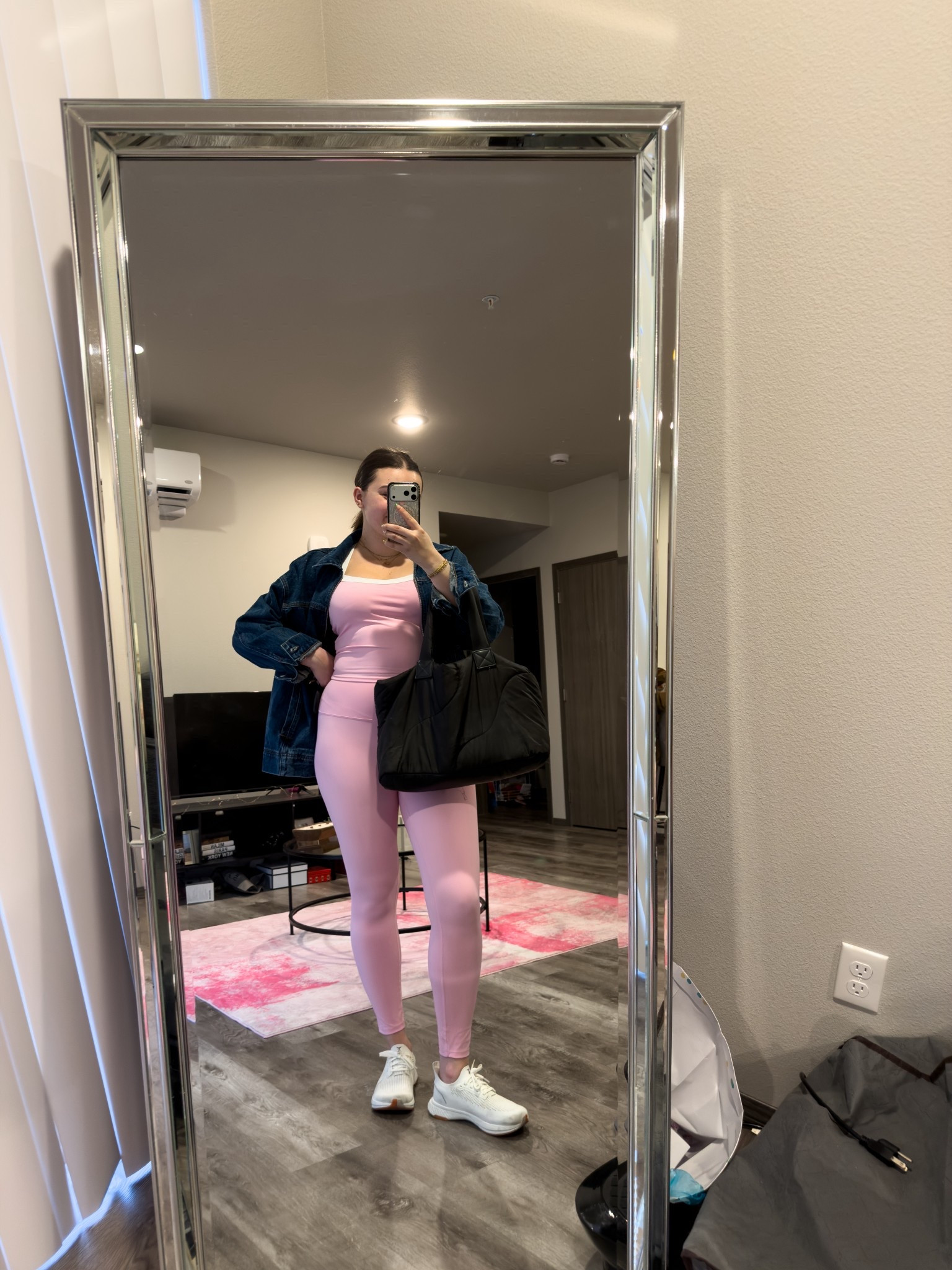 Comfy activewear for the gym! I’m weirdly obsessed with this pink color 🩷

I’m wearing a size L set, size 8 jean jacket and size 9 sneakers

#LTKMidsize #LTKootd #LTKfitnessgoals