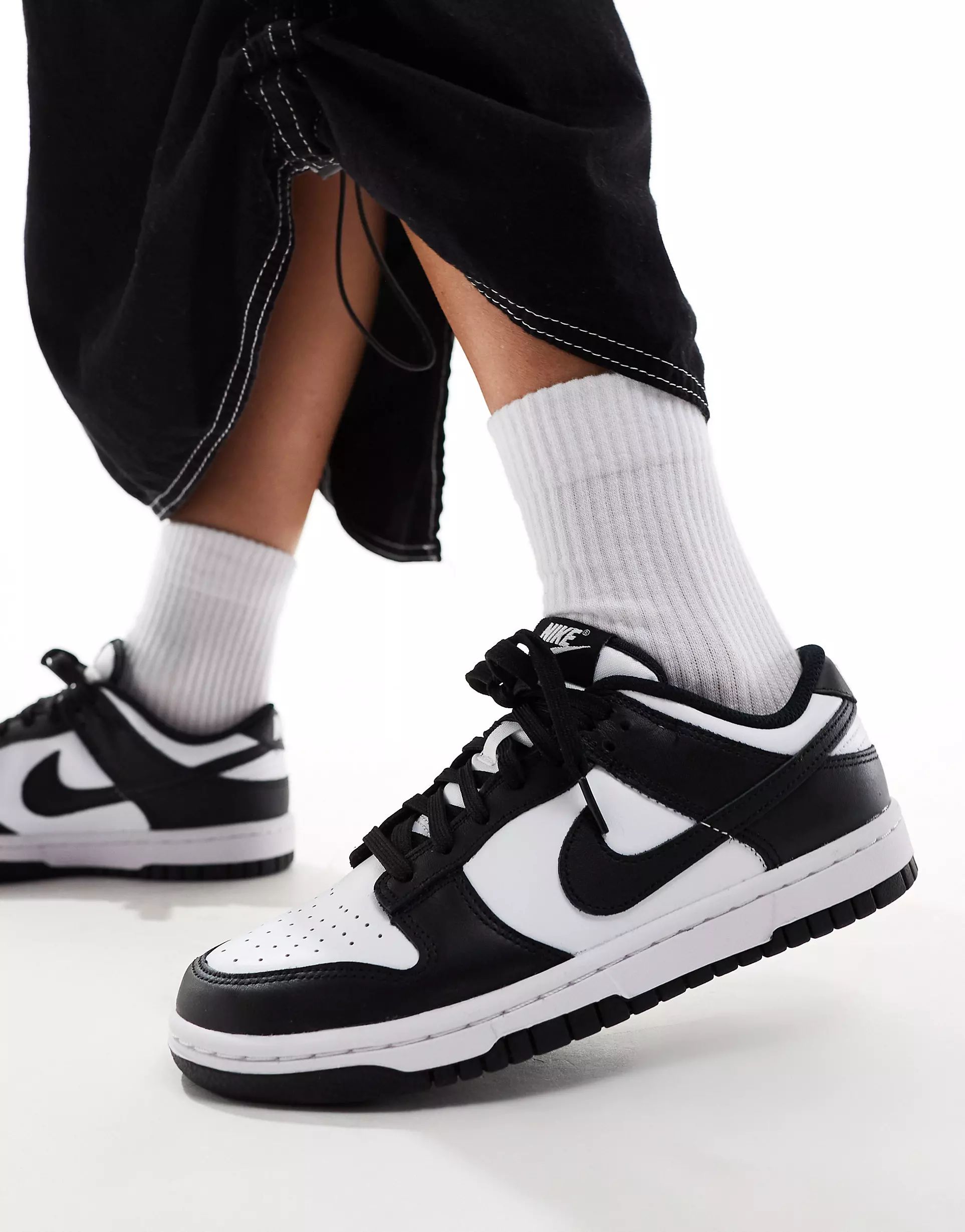 Nike Dunk Low trainers in white and black | ASOS (Global)