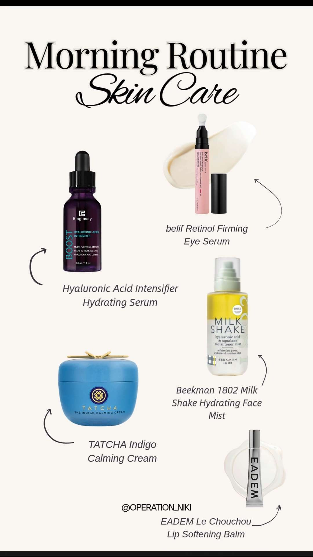 Start your day with a fresh face and a clear mind. ✨ A consistent morning skincare routine is the ultimate act of self-care to get you glowing and ready for whatever the day brings. From hydration to protection, taking those few minutes for yourself makes all the difference in how you feel. 🧴☀️ Follow for more @OPERATION_NIKI on IG, TikTok, & Facebook #MorningRoutine #SkinCareCommunity #GlowUp #SelfCareDaily #SkinCareEssentials #MorningVibes #HealthySkin #BeautyHacks #OperationNiki #DailyRoutine 

 

#LTKmorningroutine #LTKselfcare #LTKBeauty