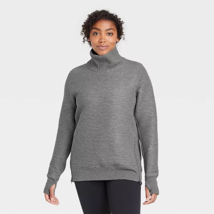 Women's Quilted Pullover Sweatshirt - All in Motion™ | Target