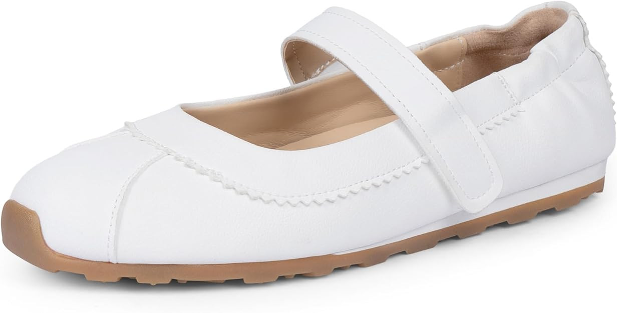 Tigeridea Mary Jane Sneakers Shoes for Women Comfortable Ballet Flats Slip On Casual Dressy Flat ... | Amazon (US)