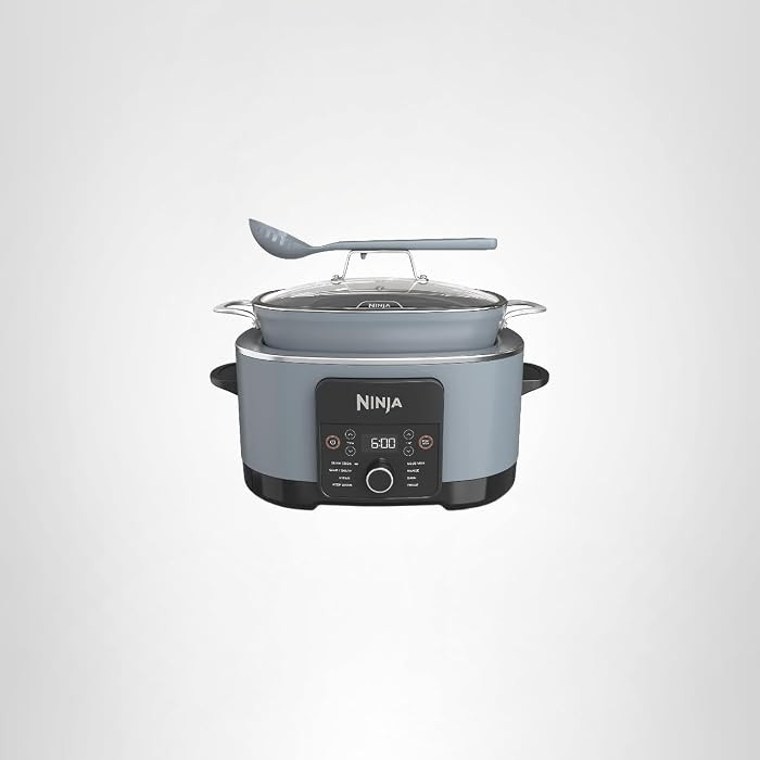 Ninja MC1001 Foodi PossibleCooker PRO 8.5 Quart Multi-Cooker, with 8-in-1 Slow Cooker, Dutch Oven, Steamer, Glass Lid Integrated Spoon, Nonstick, Oven Safe Pot to 500°F, Sea Salt Gray | Amazon (US)