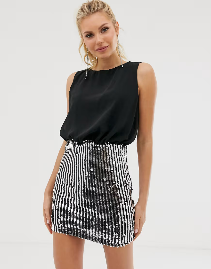 Girl In Mind sequin skirt dress-Black | ASOS (Global)